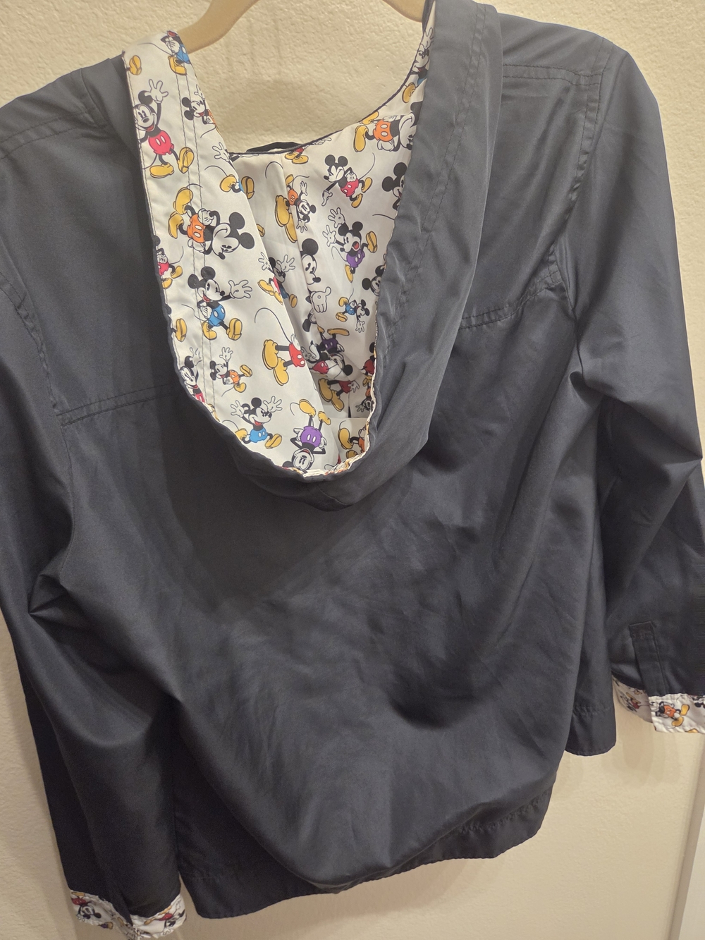 Disney Unisex Black Mickey Windbreaker Rain Jacket - Picture 6 of 9